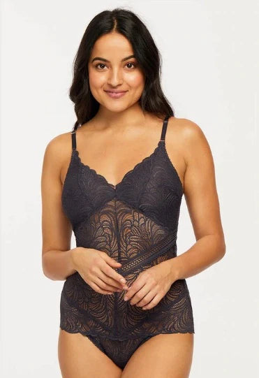 MONTELLE Wireless Lace London Fog Bodysuit